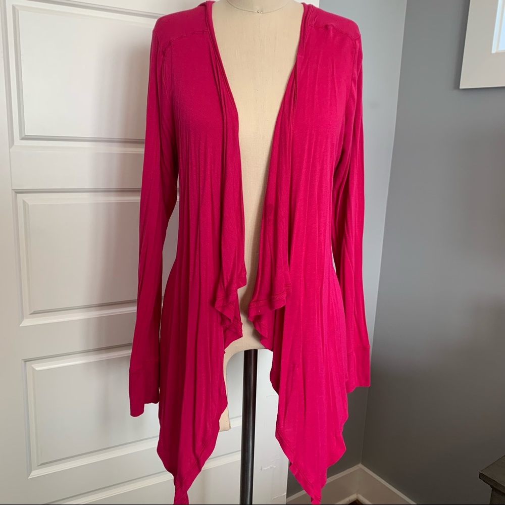 lane bryant. 14/16. pink cartigan sweater. rayon blend. Open Faced Sweater. GUC.